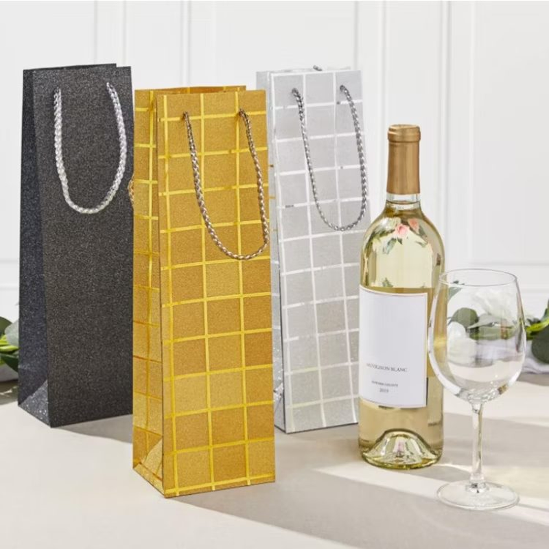 BOLSA CARTON VINO BRILLO