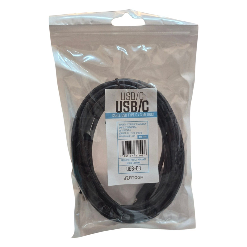 CABLE USB A USB-C NOGA 3MT USB-C3 - foto 2