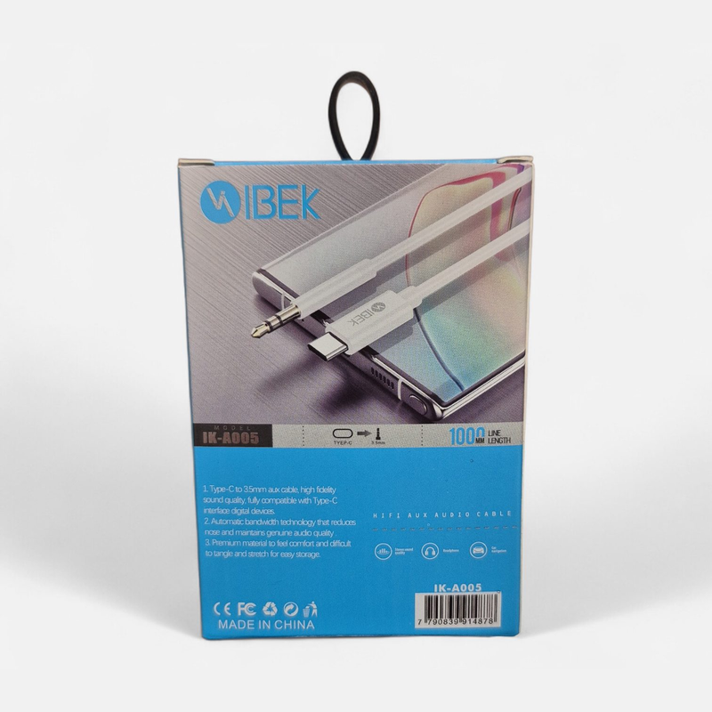 CABLE ADAPTADOR USB-C AUXILIAR IBEK IK-A005 - foto 3