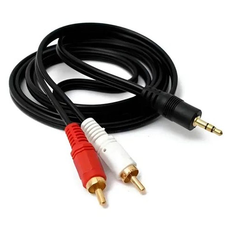Cable miniplug 3.5 a 2 RCA x 1.5MT