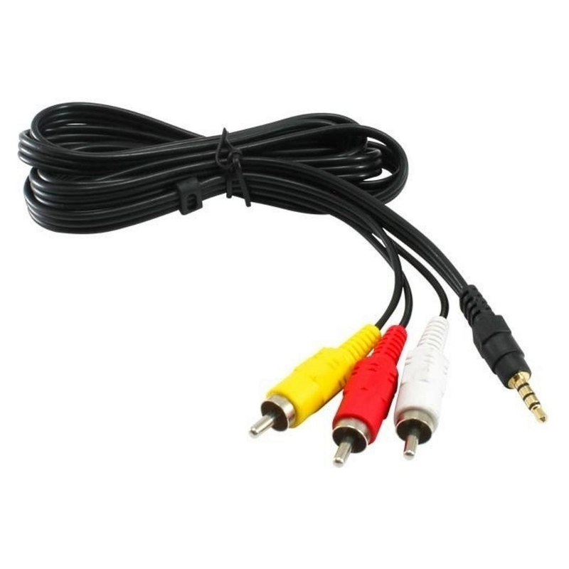 Cable Audio Y Video Auxiliar Plug 3.5mm A 3 Rca 1.5m