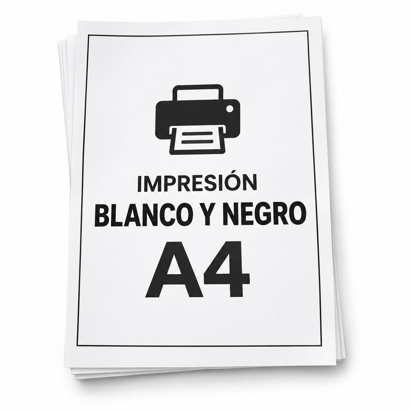 Impresión Blanco y Negro A4 - foto 1