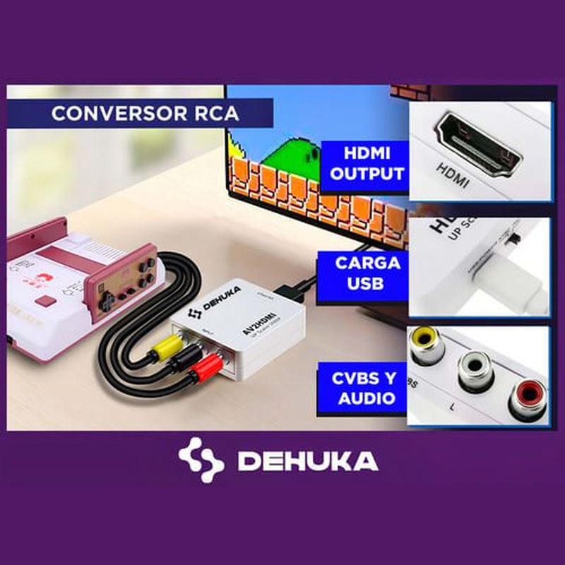 Adaptador conversor HDMI a RCA Dehuka - foto 3