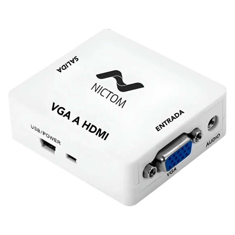 Adaptador Conversor VGA a HDMI activo Nictom