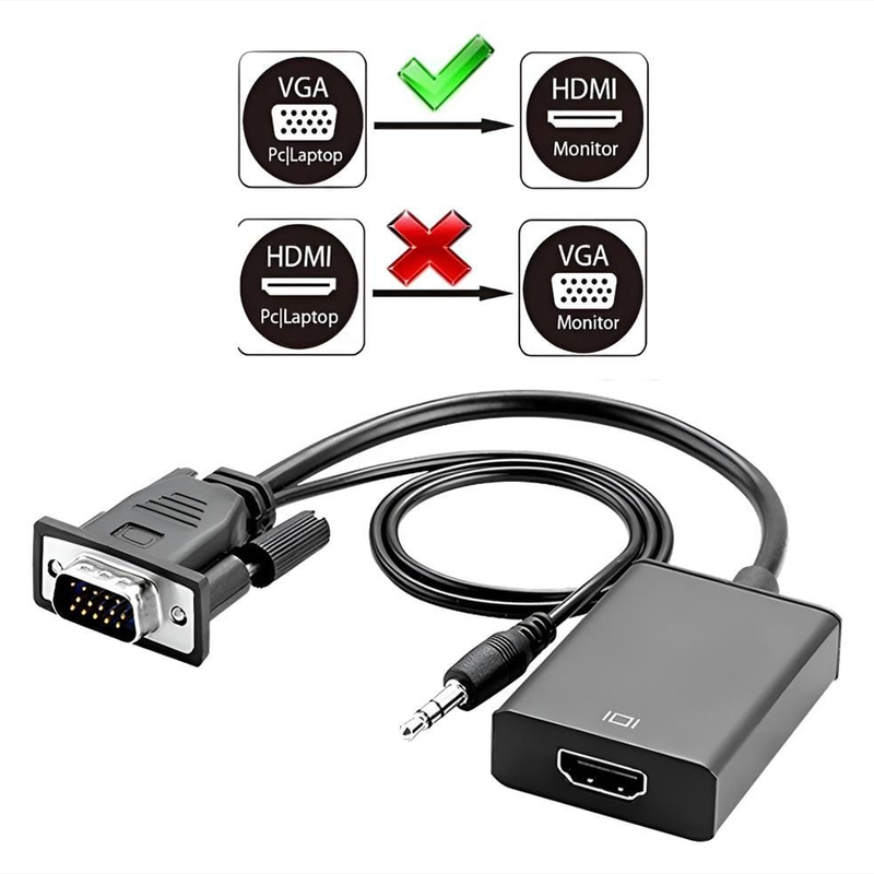 Adaptador Conversor VGA macho a HDMI hembra - foto 2