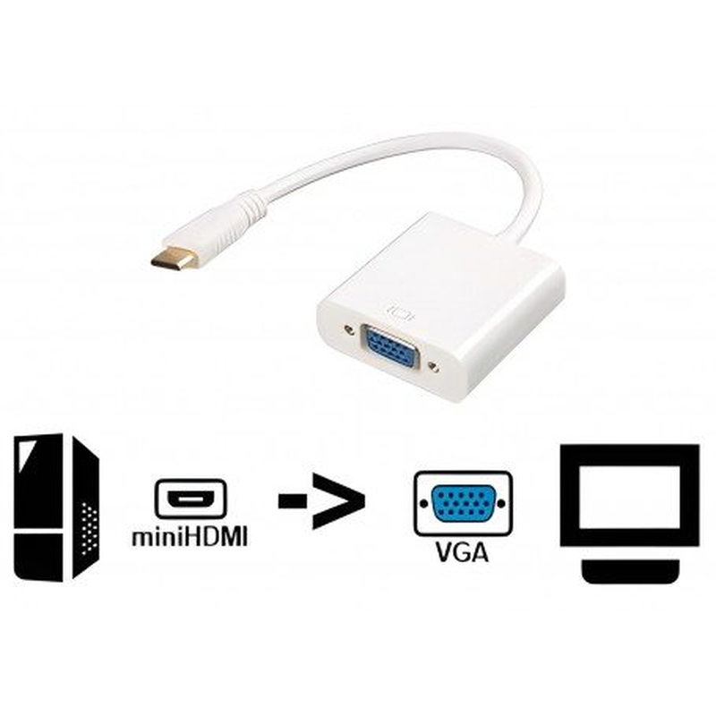 Adaptador Conversor Mini HDMI a VGA - foto 2