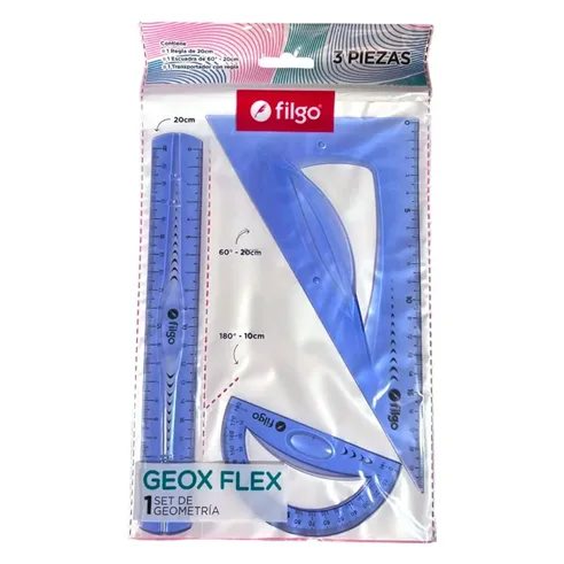 SET DE GEOMETRIA GEO FLEX 3PCS FILGO - foto 2