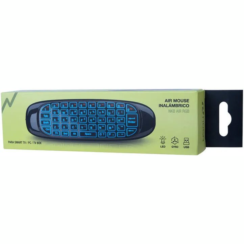 Control remoto Air Mouse Teclado Smart Tv Noga Nkb-air Rgb Android Inalambrico Color Negro - foto 4