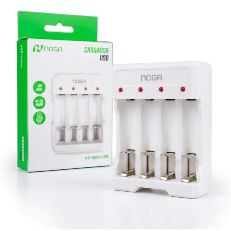 Cargador De Pilas Recargables Noga Ng-5900 Usb AA Y AAA - foto 1