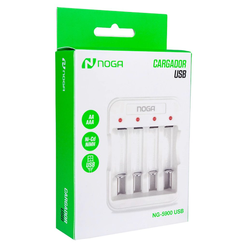 Cargador De Pilas Recargables Noga Ng-5900 Usb AA Y AAA - foto 3