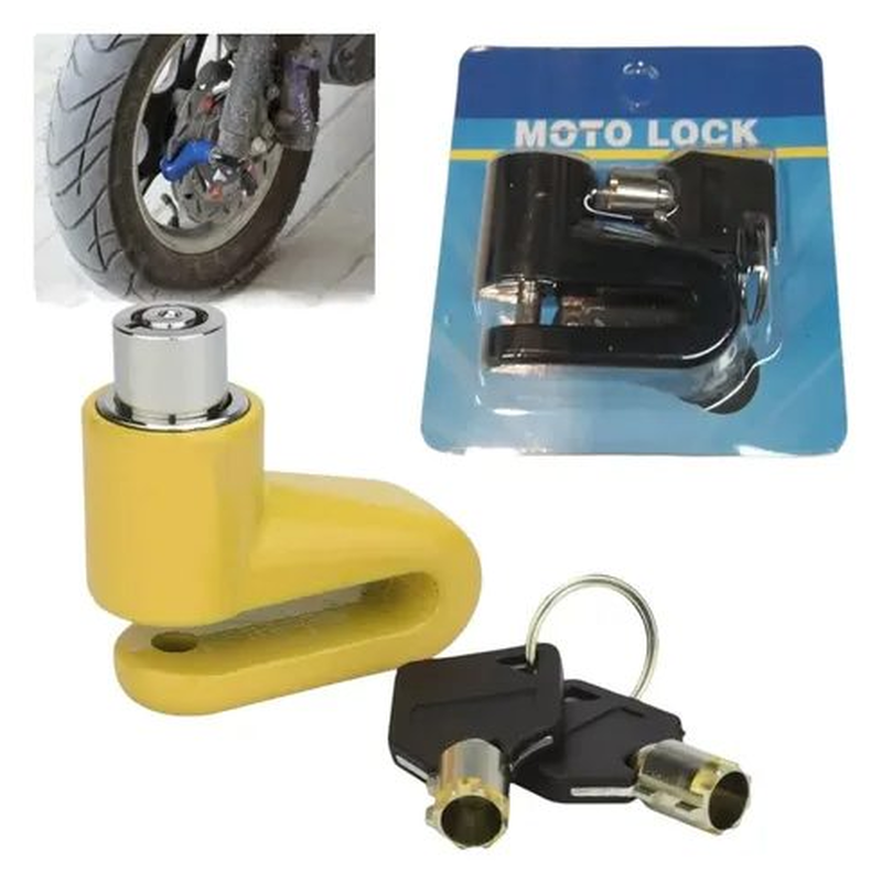 Candado Traba Disco Moto Bici Seguridad Antirobo Llave - foto 2