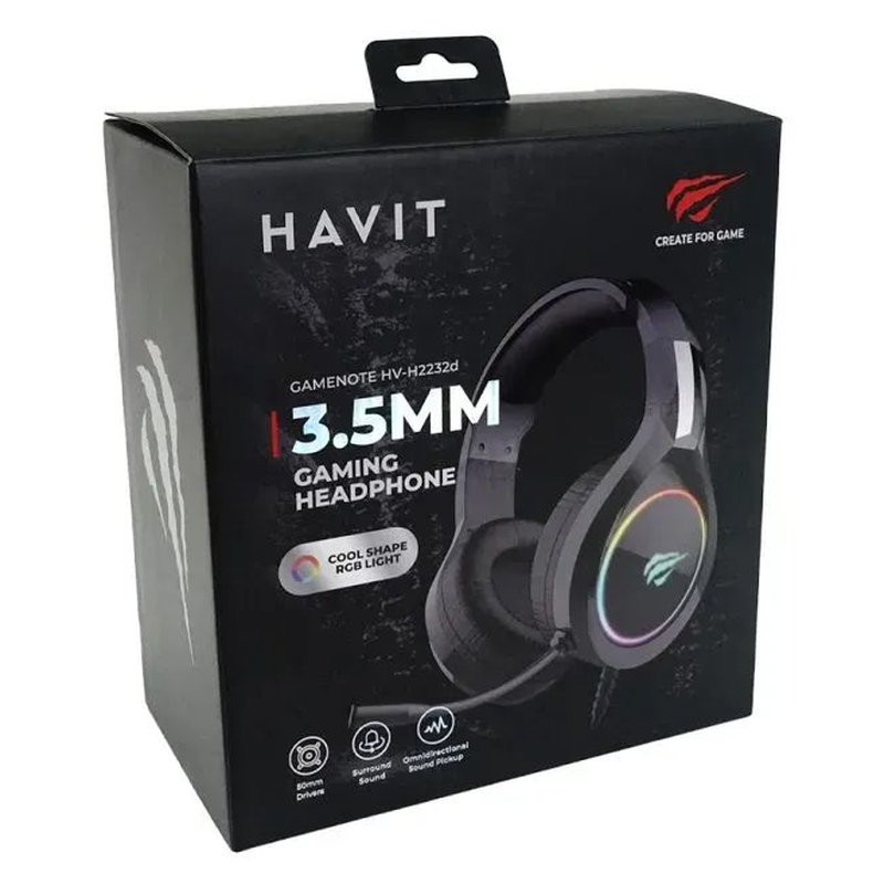 Auricular Vincha Gamer RGB Havit HV-H2232D - foto 1