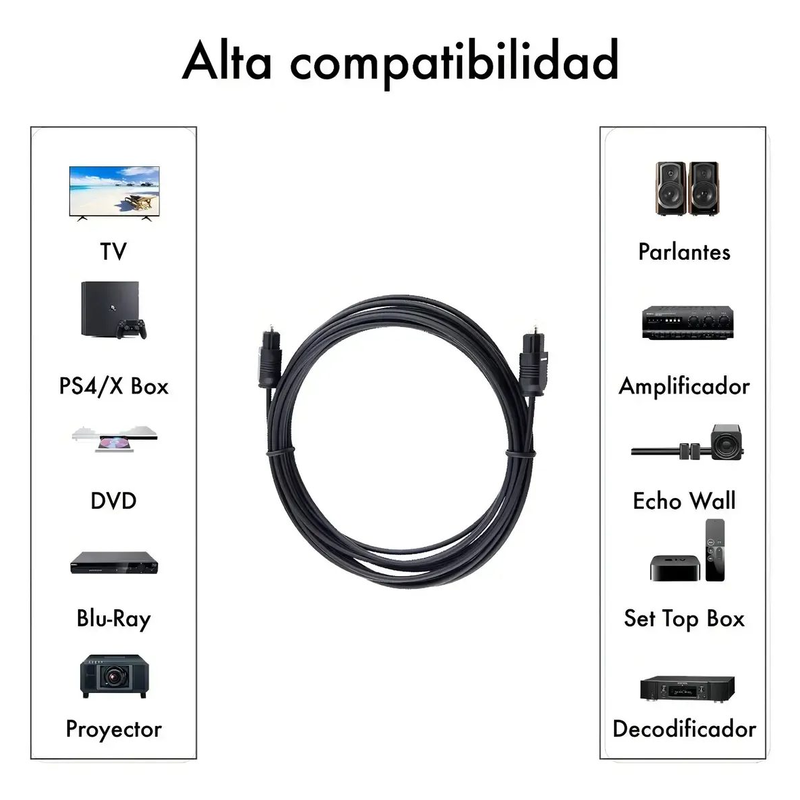 Cable Audio Digital Alta Calidad Fibra Optica 1,5m Toslink - foto 2