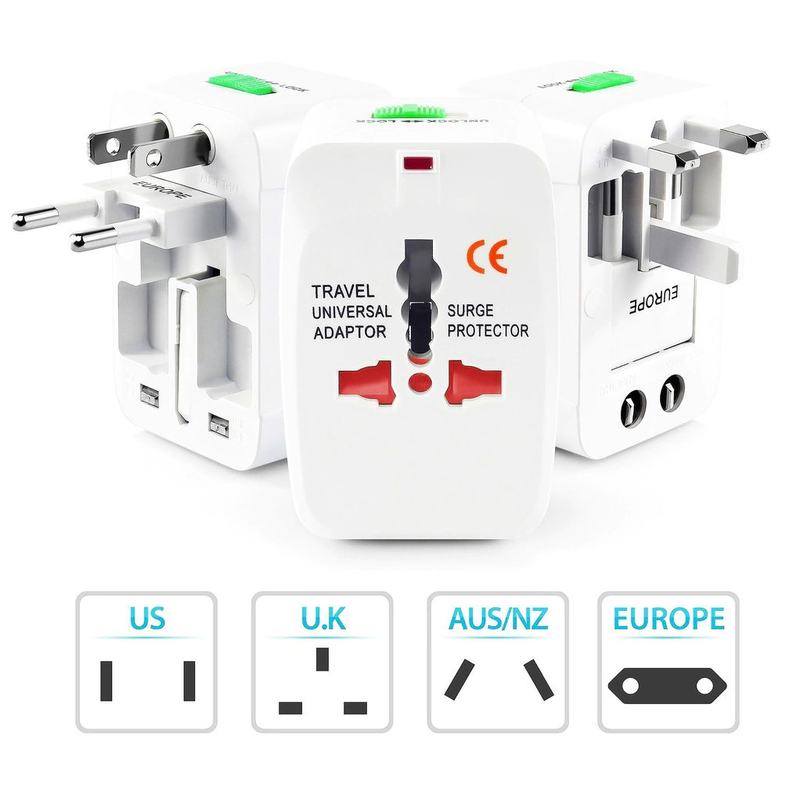 Adaptador Enchufe Universal Viajero Mundial 110 220 V Paises - foto 1