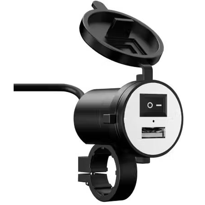 Cargador USB para moto 12V - 9V a 5V 1A con interruptor - foto 1