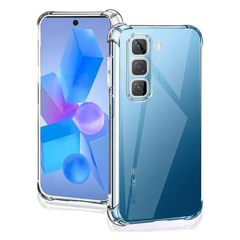 FUNDA INFINIX HOT 50 PRO transparente anti shock reforzada - foto 2