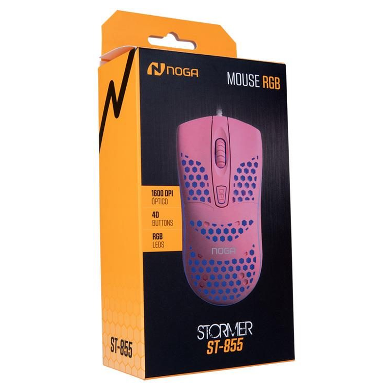 Mouse Gamer con luces RGB 1600dpi Noga ST-855 - foto 2