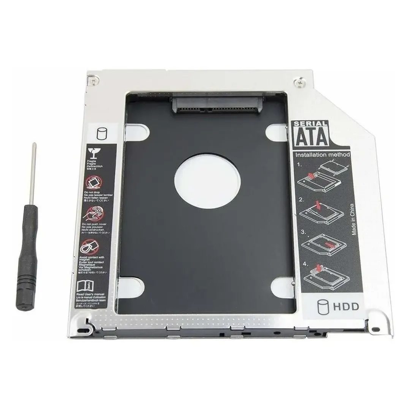 Caddy Adaptador Notebook Para Segundo Hd/ssd 12,7mm Sata - foto 2