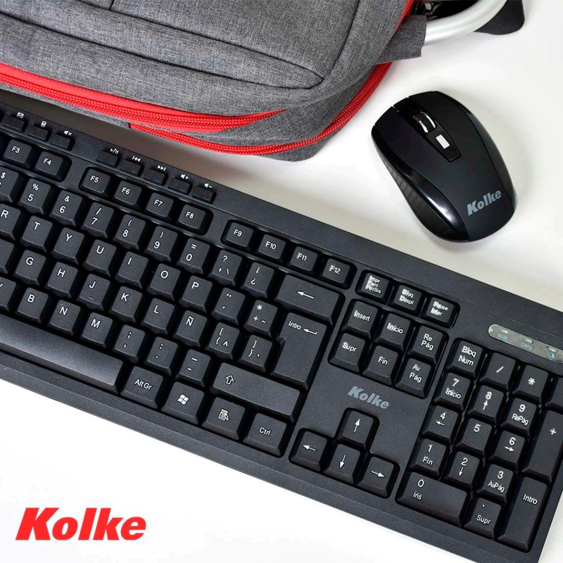 TECLADO y MOUSE INALÁMBRICO KOLKE | KEK-195 PC USB - foto 2
