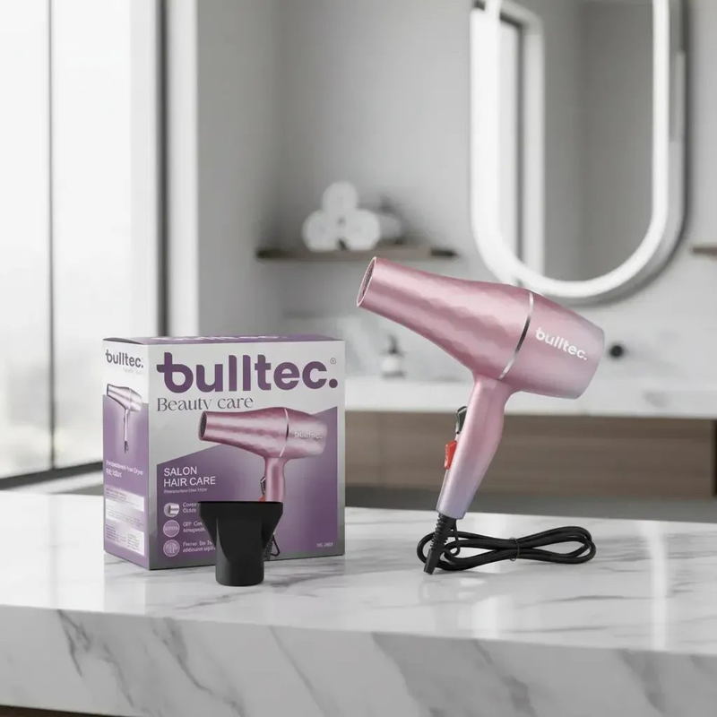 Secador De Pelo Profesional 1800w Bulltec Iónico Rosa Pálido - foto 2