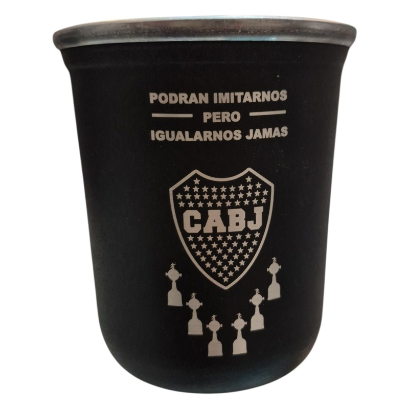 Mate Boca Juniors - grabado Aluminio Termico