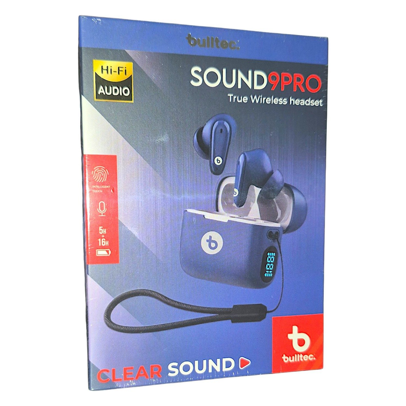 Auriculares bluetooth Sound 9 Pro Bulltec pantalla carga - foto 2