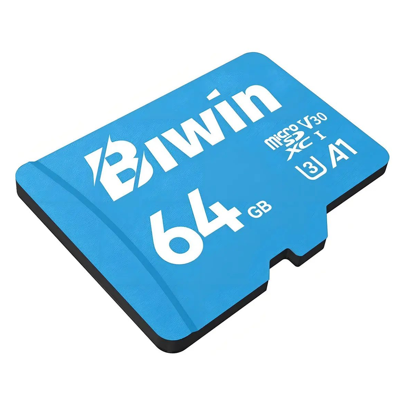Tarjeta de Memoria MicroSD 64GB Biwin – Alta Velocidad (V30 / U3 / A1) - foto 1