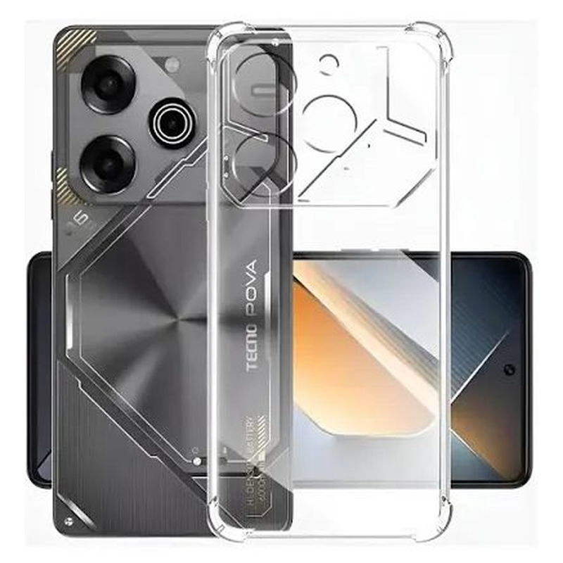 FUNDA TECNO POVA 6 4G reforzada anti shock transparente - foto 1