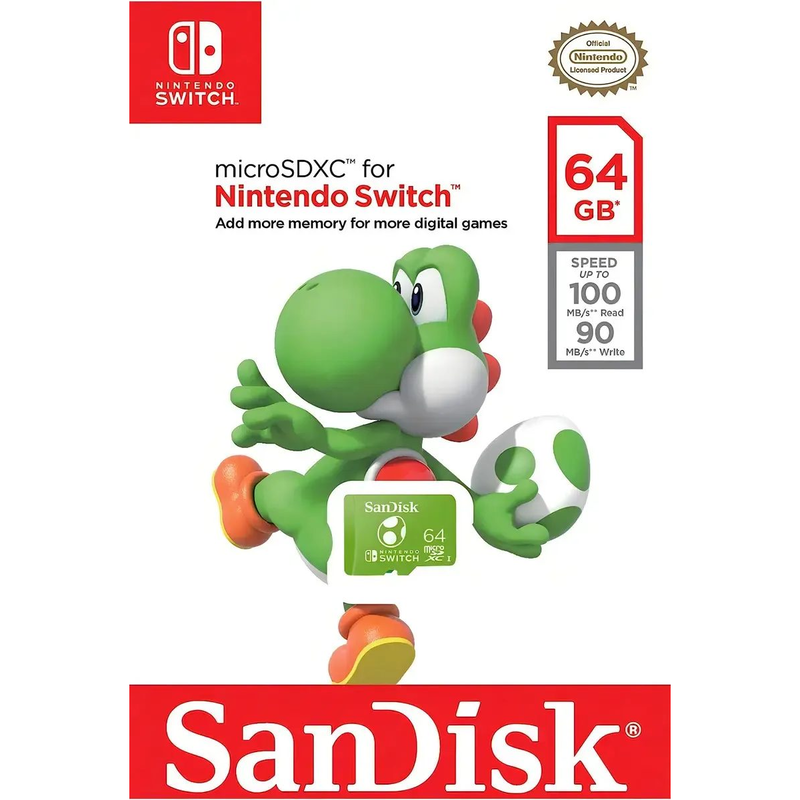 Tarjeta de memoria micro SD Sandisk de 64 GB para Nintendo 100 MB - foto 2