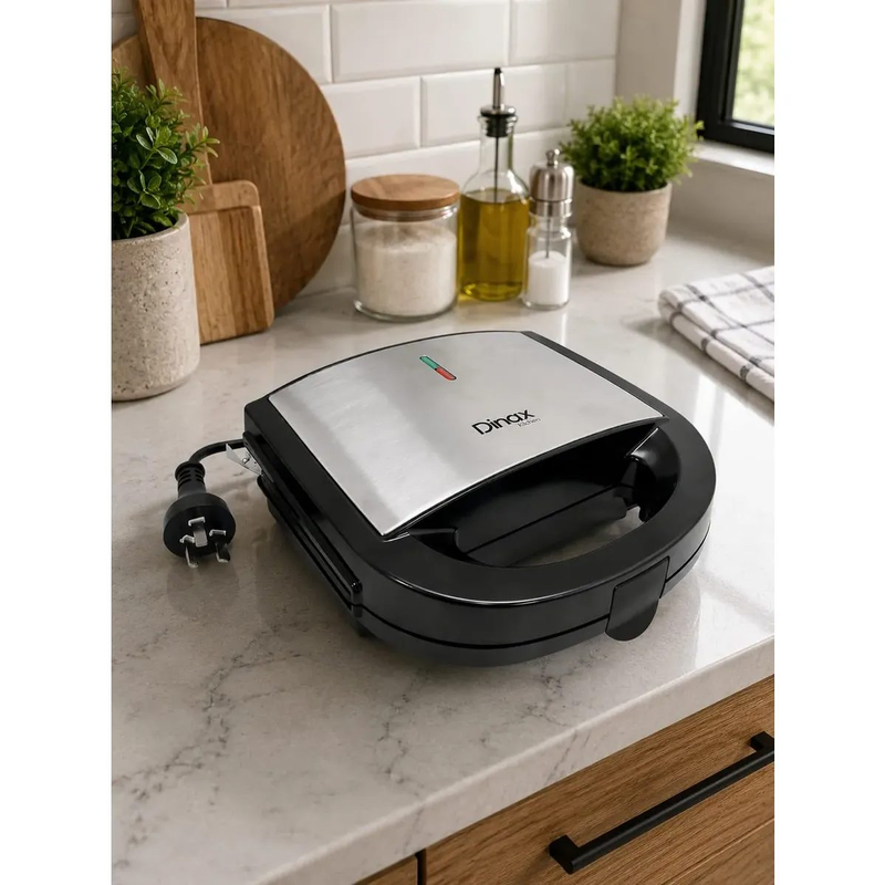 Sandwichera Tostadora Eléctrica Dinax 700W Antiadherente 2 Sándwiches - foto 3