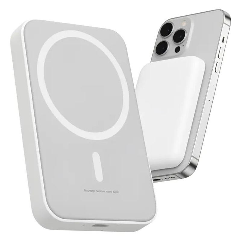 Cargador Magnetico Battery Pack portatil compatible con iphone HYsmart HY0003 blanco Power bank - foto 3