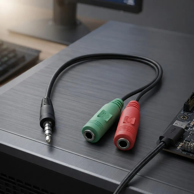 Cable Adaptador Splitter Audio 3.5mm Mic Auricular Pc Ps4 - foto 2
