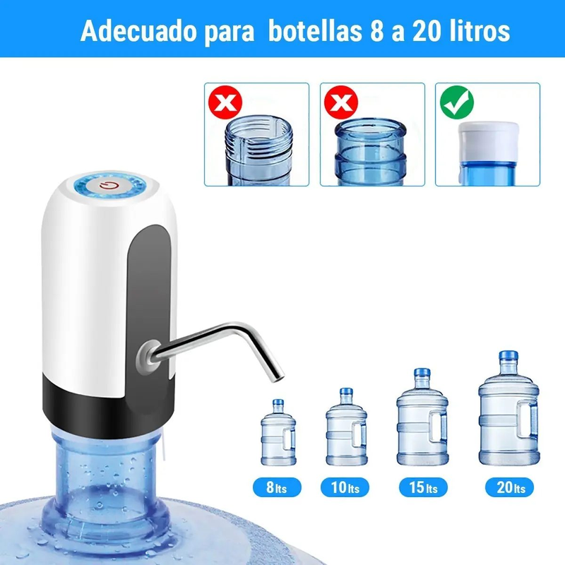 Dispenser De Agua Automatico Bomba Dispensador Bidones Usb - foto 4