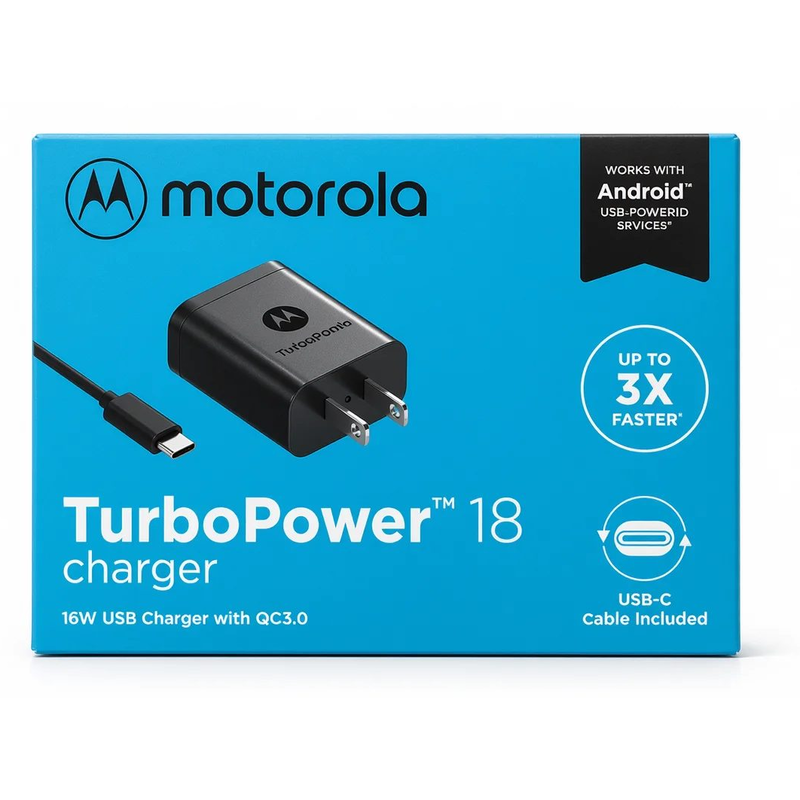 Cargador Motorola turbo power 18w cable USB-C 3.0 - foto 4