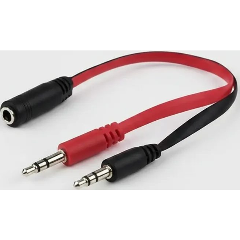 Adaptador Audio Y Micrófono De Pc A Auricular De Una Ficha miniplug 3,5mm a audio microfono - foto 1