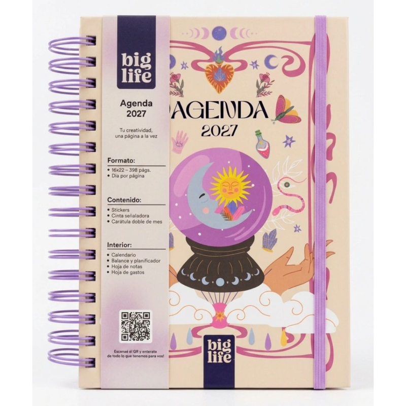 Agenda Oráculo 2027 Día por Página 10x15 cm Big Life