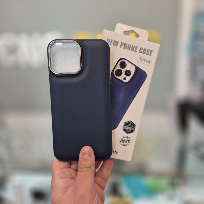 Funda Silicona Soft tpu con bordes metálicos iPhone 12 Pro Max - foto 1