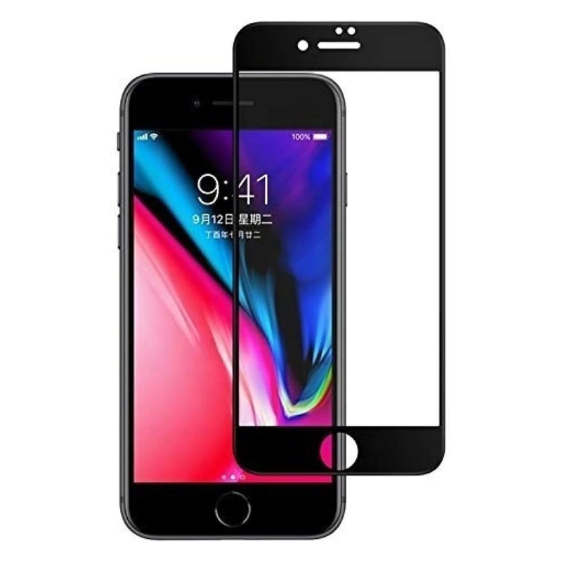 Vidrio templado iPhone 7 / 8 / SE compatible Cubre 100% 9h 21d - foto 1
